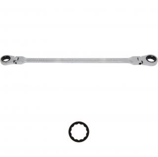 Kľúč očkový obojstranný, račňový, kĺbový, 16 x 18 mm, BGS 1541-16X18 (Double Swivel Head Ratchet Wrench | 16 x 18 mm (BGS 1541-16X18))
