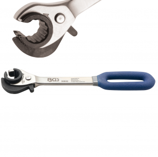 Kľúč očkový otvorený, račňový, 12 mm, BGS 30832 (Ratchet Ring Spanner | open | 12 mm (BGS 30832))