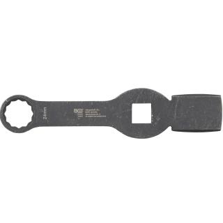 Kľúč očkový úderový, 12-hran, obojstranný, 24 mm, pre brzdové strmene SAF (Slogging Ring Spanner | 12-point | with 2 Striking Faces | 24 mm (BGS 35334))