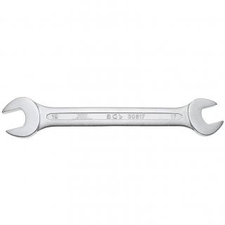 Kľúč plochý vidlicový, obojstranný, 17x19 mm, za studena kované, BGS 30617 (Double Open End Spanner | 17x19 mm, cold forged (BGS 30617))