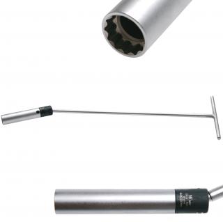Kľúč T-rukoväť na zapaľovacie sviečky, 12-hran, s guľovým kĺbom, 20 Nm, 16 mm (Ball Joint Spark Plug Wrench with Torque Limit | 20 Nm | 16 mm (BGS 146))