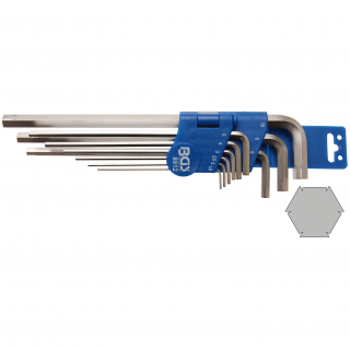 Kľúče L, imbus špeciálne 1,5 - 10 mm, 9 dielov, BGS 8512 (Special L-Type Wrench Set | internal Hexagon 1.5 - 10 mm | 9 pcs. (BGS 8512))