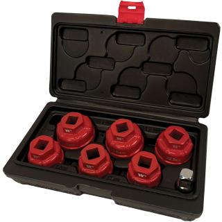 Kľúče na olejové filtre, nízkoprofilové, 24 - 38 mm, 7 dielov, Welzh 4268-WW (Oil Filter Cap Wrench Set; 7-Piece Set (Welzh 4268-WW))