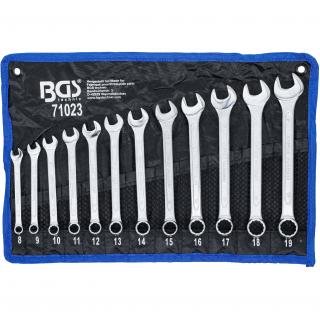 Kľúče očkoploché, 8 - 19 mm, 12 dielov, za tepla kované, BGS 71023 (Combination Spanner Set | 8 - 19 mm | 12 pcs. (BGS 71023))