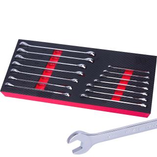 Kľúče očkoploché, extra dlhé, 8 - 21 mm, 13 dielov, Welzh 4930-WW (Combination Spanner13-Piece Set Extra Long; 8-21-mm (Welzh 4930-WW))