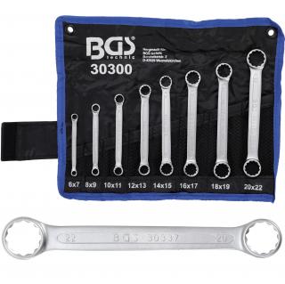 Kľúče očkové obojstranné, extra ploché, 6 - 22 mm, 8 dielov, BGS 30300 (Double Ring Spanner Set | extra flat | 6-22 mm | 8 pcs. (BGS 30300))