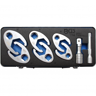 Kľúče otvorené  Crowfoot  1/2 , 3/4 , 33 - 50 mm, ploché, 8 dielov, BGS 1759 (Crowfoot Spanner Set | 12.5 mm (1/2 ) / 20 mm (3/4 ) | 33 - 50 mm, 8 pcs. (BGS 1759))