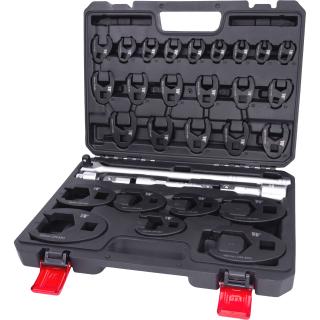Kľúče otvorené  Crowfoot  1/4 , 3/8 , 1/2 , 3/4 , 10 - 50 mm, Master verzia, 32 dielov, Welzh 5093-WW (Crows- Foot Master Wrench Set 32-Piece (Welzh 5093-WW))