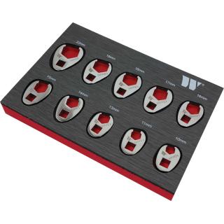 Kľúče otvorené  Crowfoot  3/8 , 10 - 22 mm, Welzh 44421-WW (Crowfoot Spanner Set; 3/8''dr, 10-22 mm (Welzh 44421-WW))