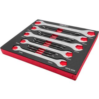 Kľúče ploché vidlicové račňové  LOK-TYP'', super ultra tenké, 6 - 32 mm, 12 dielov, Welzh 5646-WW (Super Ultra Thin 12-Piece''LOK-TYP'' Spanner Set 6-32-mm (Welzh 5646-WW))