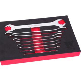 Kľúče vidlicové račňové  LOK-TYP'', super ultra tenké, 6 - 24 mm, 9 dielov, Welzh 4984-WW (Super Ultra Thin 9-Piece''LOK-TYP'' Spanner Set 6-24-mm (Welzh 4984-WW))