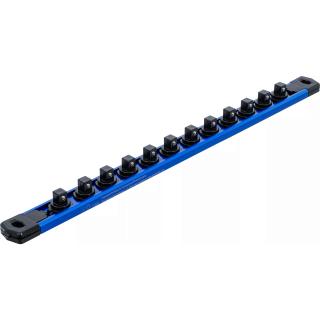 Koľajnička pre 3/8  hlavice, pre 12 hlavíc, magnetická, BGS 74550 (Socket Holder with square for 12 Sockets | magnetic | for 10 mm (3/8 ) Drive (BGS 74550))