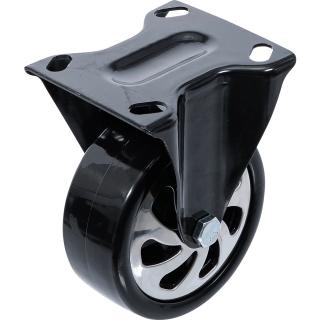 Koliesko pevné, s montážnou doskou, pre vozík BGS 104107, 104204, 104205, 104206, 104199, BGS 4107-4 (Fixed Castor | with Assembly Plate | for BGS 4107, 4204, 4205, 4206, 4199 (BGS 4107-4))