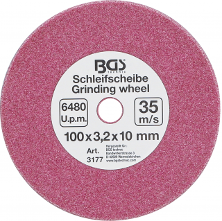 Kotúč brúsny, pre BGS 103180, Ø 100 x 3,2 x 10 mm, BGS 3177 (Grinding Disc | for BGS 3180 | Ø 100 x 3.2 x 10 mm (BGS 3177))
