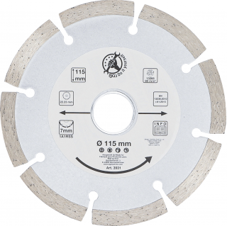 Kotúč rezný segmentový, Ø 115 mm, BGS 3931 (Segment Cutting Disc | Ø 115 mm (BGS 3931))