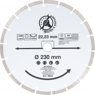 Kotúč rezný segmentový, Ø 230 mm, BGS 3934 (Segment Cutting Disc | Ø 230 mm (BGS 3934))