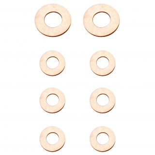 Krúžky medené pre vstrekovače, 150 dielov, BGS 8120 (Injector Copper Ring Assortment | 150 pcs. (BGS 8120))