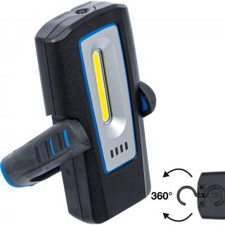 Lampa COB LED dielenská s magnetom a hákom, sklopná, bezdrôtová, BGS 85331 (COB LED Workshop Lamp with Magnet and Hook | foldable | with Wireless Charging function (BGS 85331))