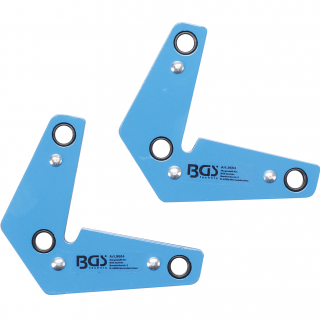 Magnety pre zváranie uhlov, ťažké prevedenie, L-tvar, 2 diely, BGS 9684 (Heavy-Duty Magnetic Holder Set | L-Type | 2 pcs. (BGS 9684))