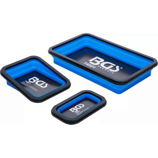 Misky magnetické, silikónové, skladacie, 3 diely, BGS 74501 (Magnetic Shell Set | Silicone | foldable | 3 pcs. (BGS 74501))