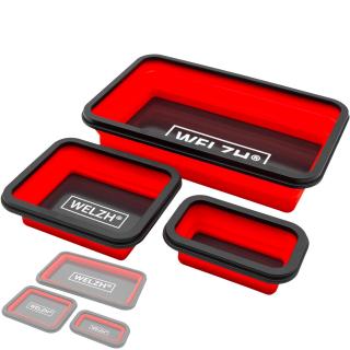 Misky magnetické, skladacie, 3 diely, Welzh 404458-WW (3-Piece Magnetic Foldable Tray Set (Welzh 404458-WW))