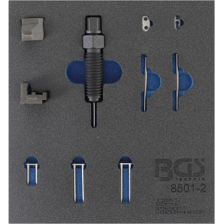 Modul 1/6 - doplnky pre nitovačku rozvodovej reťaze BGS 108501, pre 3 mm kolíky (Tool Tray 1/6: Supplementary Set for Timing Chain Riveting Device (BGS 8501) | suitable for 3 mm Chain Pins (BGS 8501-2))