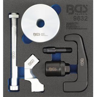 Modul 1/6 - Vyťahovák vstrekovačov pre Bosch CDI, kladivo M16 x 1,5, 6 dielov (Tool Tray 1/6: Injector Extractor | for Bosch CDI Injectors | 6 pcs. (BGS 9632))