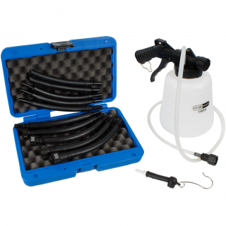 Nádoba na odvzdušňovanie paliva, pneumatická, s adaptérmi, pre Ford, MB, BMW, STAHLMAXX 117221 (Air Fuel Bleeding Device, with adaptors, for Ford, Mercedes, BMW (STAHLMAXX 117221))
