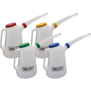 Nádoby na meranie oleja, 5 l, 4 diely, Welzh 3855-WW (Oil Measuring Jug Set; 5 Litres 4-Pack (Welzh 3855-WW))