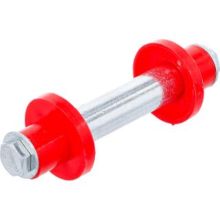 Náprava pre koliesko tlačného vozíka, 128 mm, Ø 20 mm, s 2 dištančnými objímkami, BGS 81951 (Axle Set for Pushcart Wheel | 128 mm | Ø 20 mm | with 2 Distance Sleeves (BGS 81951))