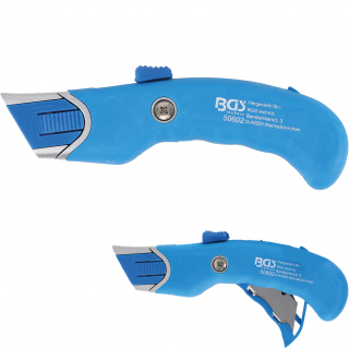 Nôž vysúvací, bezpečnostný, s poistkou, ťažké prevedenie, BGS 50602 (Safety Cutter, heavy design (BGS 50602))