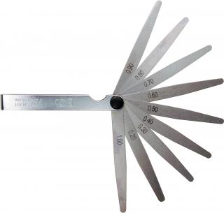 Odmerky špárové, 0,05 - 1,0 mm, 13 plátkov, BGS 3082 (Precision Feeler Gauges | 13 Blades (BGS 3082))