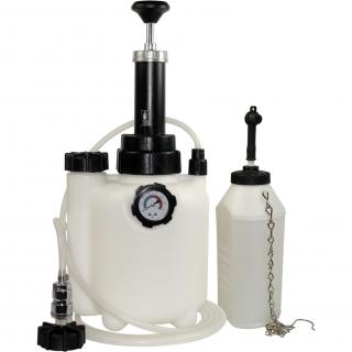 Odvzdušňovač bŕzd manuálny, s 1 l zbernou nádobou s retiazkou, STAHLMAXX Z4001 (Manual Brake Bleeder + 1 L Brake Fluid Collection Bottle with Chain Holder (STAHLMAXX Z4001))