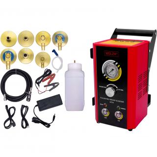 Odvzdušňovač bŕzd, pulzný, 12 Volt + sieťové vedenie, s adaptérmi, Welzh 44761-WW (Pulsating Brake Bleeder 12-Volt + Mains; Including Adaptor Set (Welzh 44761-WW))