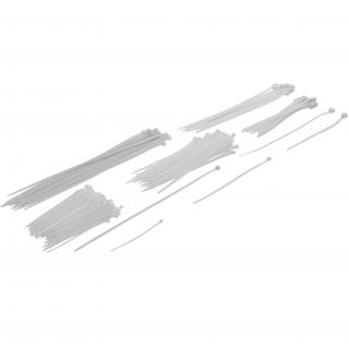 Pásky sťahovacie, biele, 100 x 300 mm, 250 dielov, BGS 80778 (Cable Tie Assortment | white | 100 x 300 mm | 250 pcs. (BGS 80778))