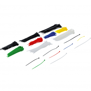 Pásky sťahovacie, farebné, 100 - 150 - 200 mm, 450 dielov, BGS 80873 (Cable Tie Assortment | coloured | 100 - 150 - 200 mm | 450 pcs. (BGS 80873))