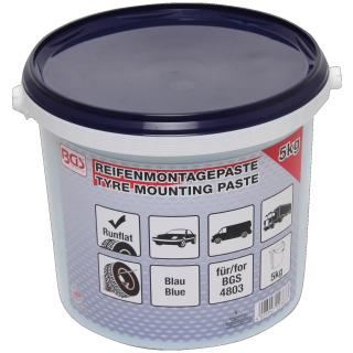 Pasta na montáž pneumatík pre pneumatiky Run-Flat, modrá, 5 kg, BGS 9383 (Tyre Fitting Grease For Run Flat Tyres | blue | 5 kg (BGS 9383))