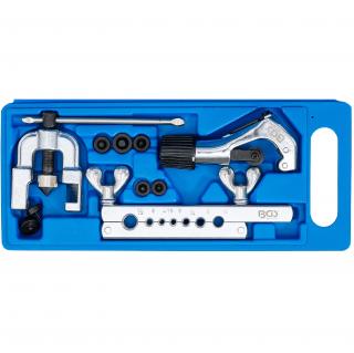 Pertlovacia sada, dvojitá, s rezákom rúrok, 10 dielov, BGS 70221 (Double Flaring Tool Kit with Pipe Cutter | 10 pcs. (BGS 70221))
