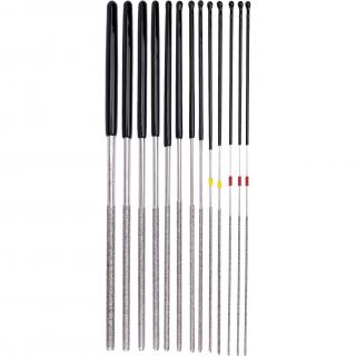 Pilníky diamantové micro, pre jemnú mechaniku, 12 dielov, Welzh 5079-WW (Micro Precision Diamond Coated File Set; 12-Piece (Welzh 5079-WW))