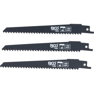 Pláty pílové pre chvostovú pílu BGS 7367, pre drevo, 3 diely, BGS 74530 (Reciprocating Saw Blade Set | for Wood | for BGS 7367 | 3 pcs. (BGS 74530))