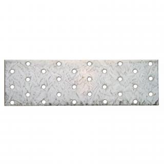 Plech spojovací s otvormi, oceľový, 200 x 60 x 2 mm, BGS 80785 (Steel Plate with Holes | 200 x 60 x 2 mm (BGS 80785))