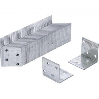 Plechy spojovacie uhlové, 40 x 40 x 40 x 2 mm, ekonomický balík, 50 dielov (Angle Joint | 40 x 40 x 40 x 2 mm | economy pack | 50 pcs. (BGS 80934-50))