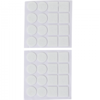 Podložky filcové pod nábytok, biele, 32 dielov, BGS 80860 (Felt Pads Set | white | 32 pcs. (BGS 80860))