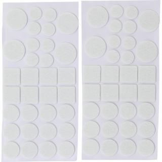 Podložky filcové pod nábytok, biele, 64 dielov, BGS 80701 (Felt Pads Set | white | 64 pcs. (BGS 80701))