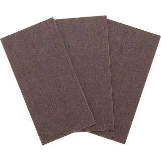 Podložky filcové pod nábytok, obdĺžnikové, hnedé, 100 x 200 mm, 3 diely (Felt Pad | Mats | brown | 100 x 200 mm | 3 pcs. (BGS 80713))