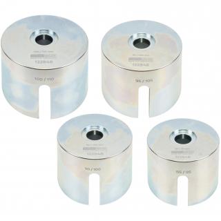 Puzdra tlačné a ťažné, Ø 85 - 100 mm, pre ložiská kolies / puzdrá, pre sady STAHLMAXX 27001 a REPTOOLS 117908, 117904, 4 diely, STAHLMAXX 122848 (Pull and Press Sleeve Set, Ø 85–100 mm, for Wheel Bearings / Bushings, Extension for STAHLMAXX 27001,)