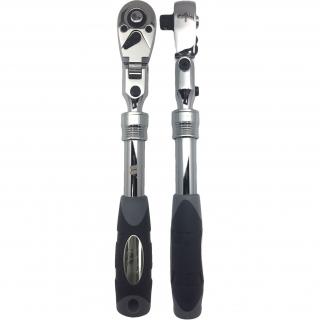 Račňa 1/2 , prepínacia, teleskopická, kĺbová s uzamykaním, Welzh 11110-WW (Ratchet; Telescopic, Flexi-Head &amp; Lockable, 1/2'' (Welzh 11110-WW))