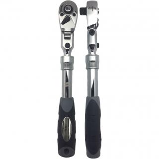 Račňa 1/4 , prepínacia, teleskopická, kĺbová s uzamykaním, Welzh 11108-WW (Ratchet; Telescopic, Flexi-Head &amp; Lockable, 1/4''dr (Welzh 11108-WW))