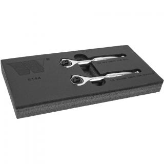 Račne 1/4  pre bity a hlavice, mini, otočné, 2 diely, Welzh 5144-WW (2-Piece Mini Swviel Ratchet Set (Welzh 5144-WW))