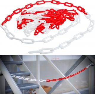Reťaz barierová, červená a biela, plastová, 5 m, BGS 80809 (Barrier Chain | Red and White | Plastic | 5 m (BGS 80809))